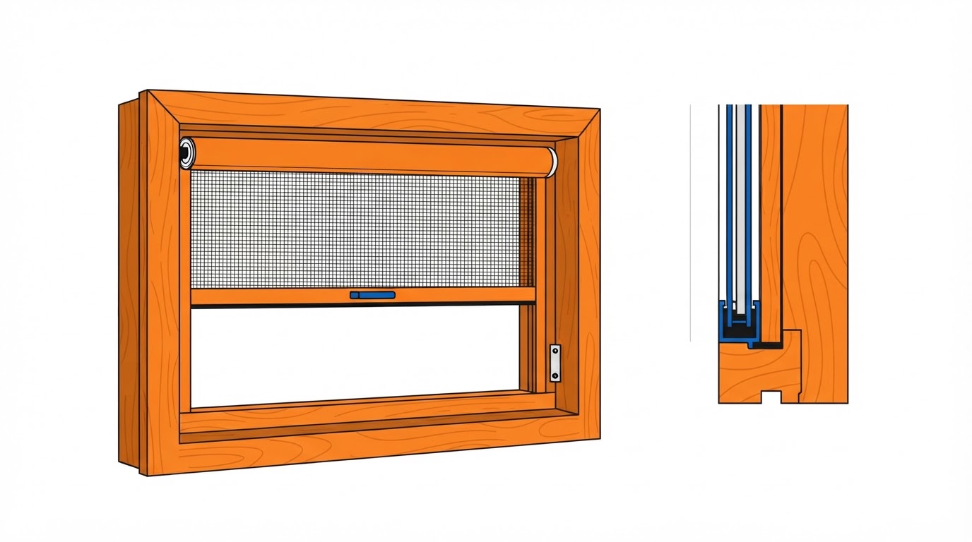 Horren voor houten kozijnen - hor voor houten kozijnen