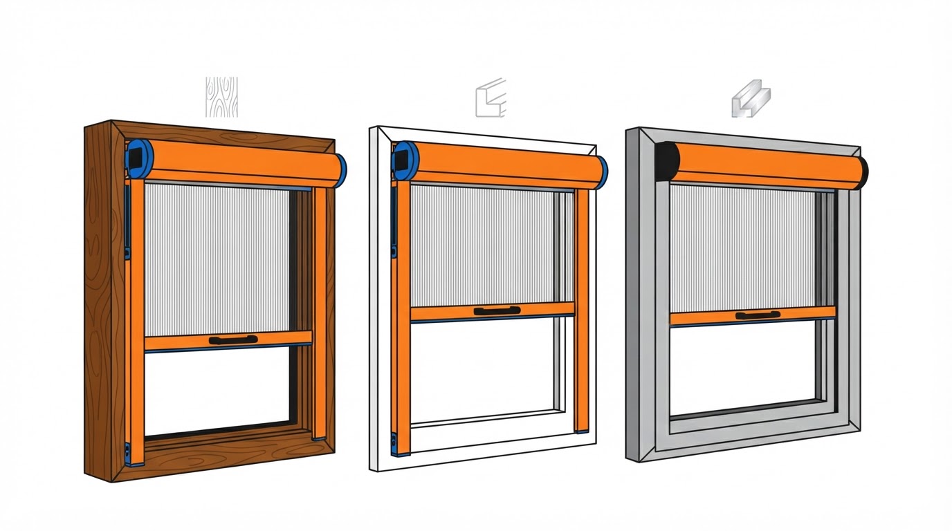 De juiste raamrolhor voor kunststof, hout of aluminium